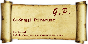 Györgyi Piramusz névjegykártya